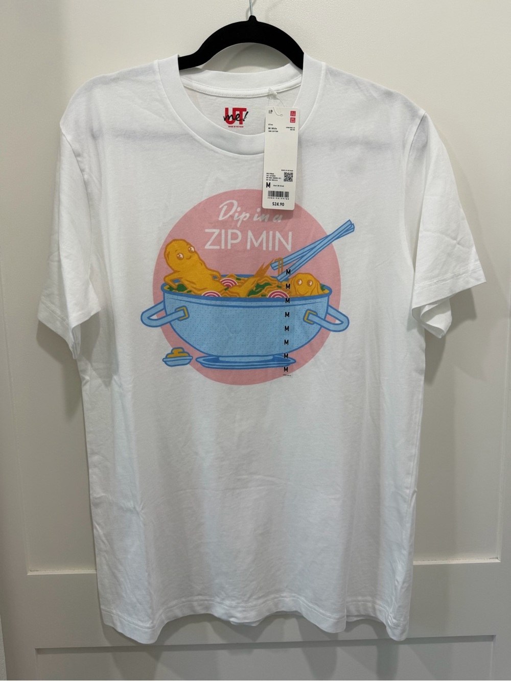 UNIQLO UTme! Dip in a ZIP MIN Ramen Graphic Tee White Size M